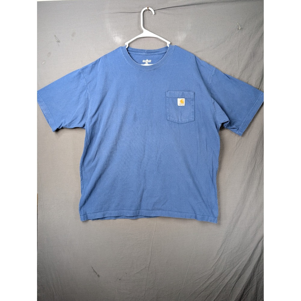 Carhartt K87 RYL Royal Blue Pocket T-Shirt Mens XL Short Sleeve Heavyweight